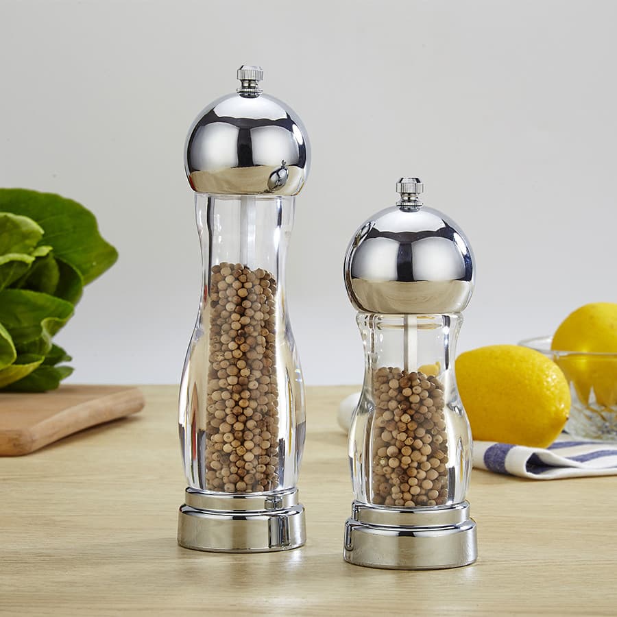 2025 novo estilo cabeça redonda pimenta moagem acrílico cozinha churrasco Manual moedor de alto valor tempero utensílios