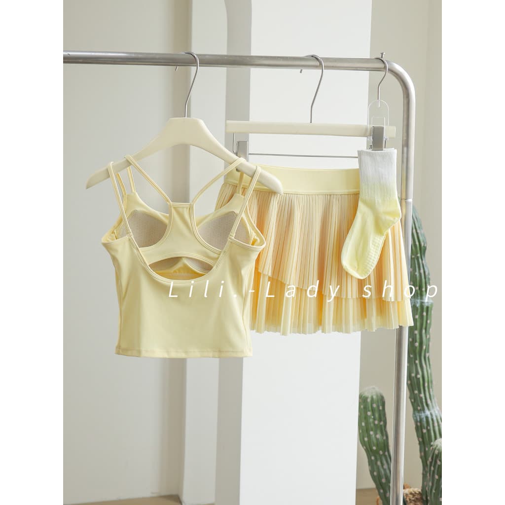 Terno de Fitness feminino novo estilo de secagem rápida correndo Pilates especial de alta elasticidade esportes topo com