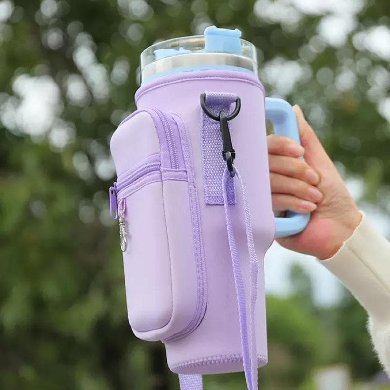 Bolsa para Copo Térmico 40oz Neoprene com Alça Ajustável Portátil Protetora