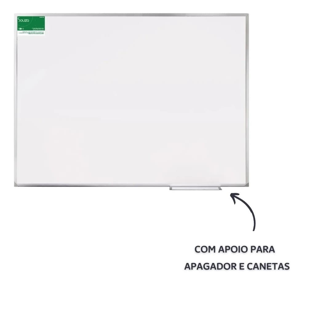 Lousa Quadro Branco Magnético 60x40 Moldura Alumínio Souza Escolar