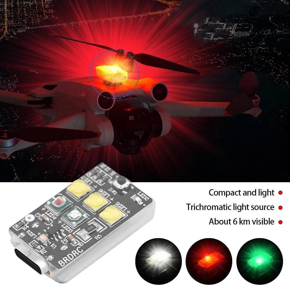 Universal Motocicleta LED Aviso Mini Luz De Sinal Indicador Volta Para DJI Avata/Mavic 3 Pro Drone Estroboscópica