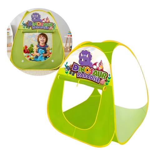 Barraca Toca Infantil Dinossauro Dobrável Verde 90x90x90cm Importway BW481