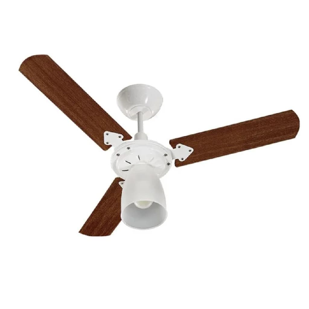 Ventilador de Teto Tron Marbela 3 Pás Branco/Verniz 110V