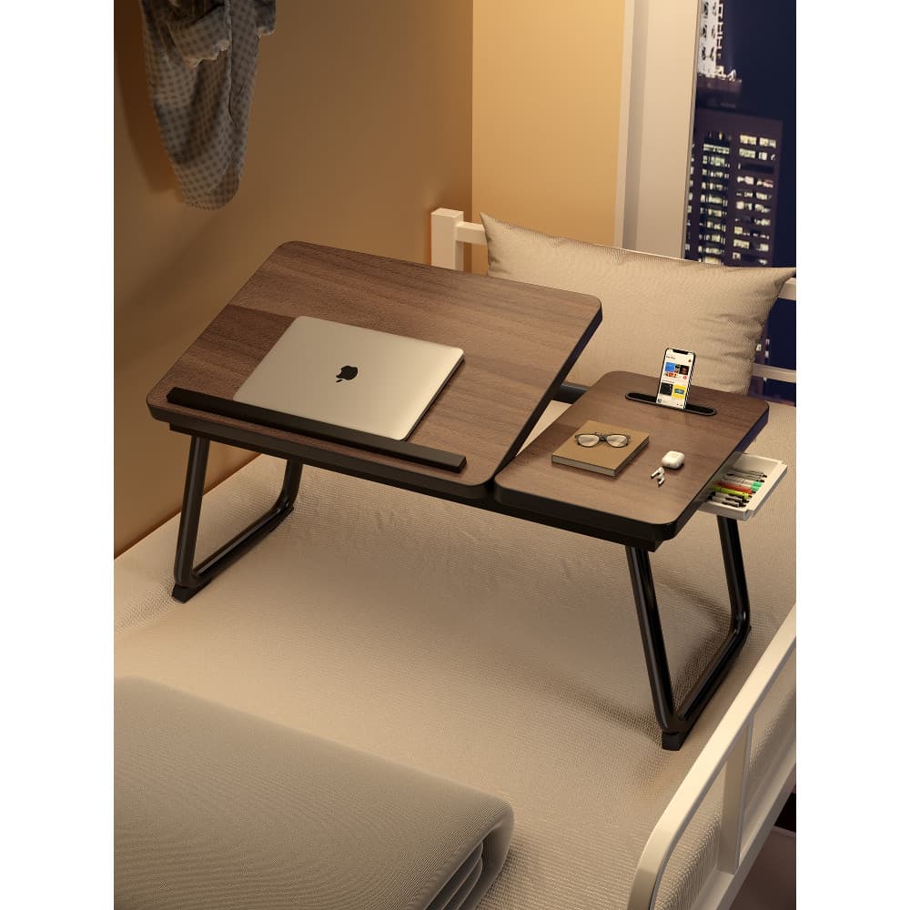 Bay Pu Bed Mesa pequena Mesa dobrável para Laptop de elevação Mesa preguiçosa doméstica Mesa de cama Mesa de estudo Dorm