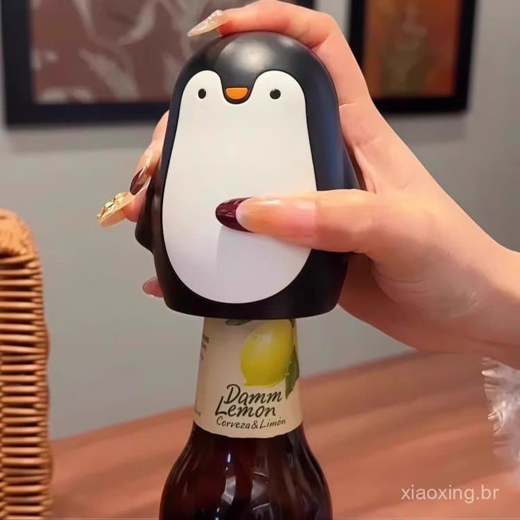 Novo Abridor de Garrafas Pinguim, Abridor de Tampas Criativo para Uso Doméstico, Abridor de Latas Portátil em Estilo Car