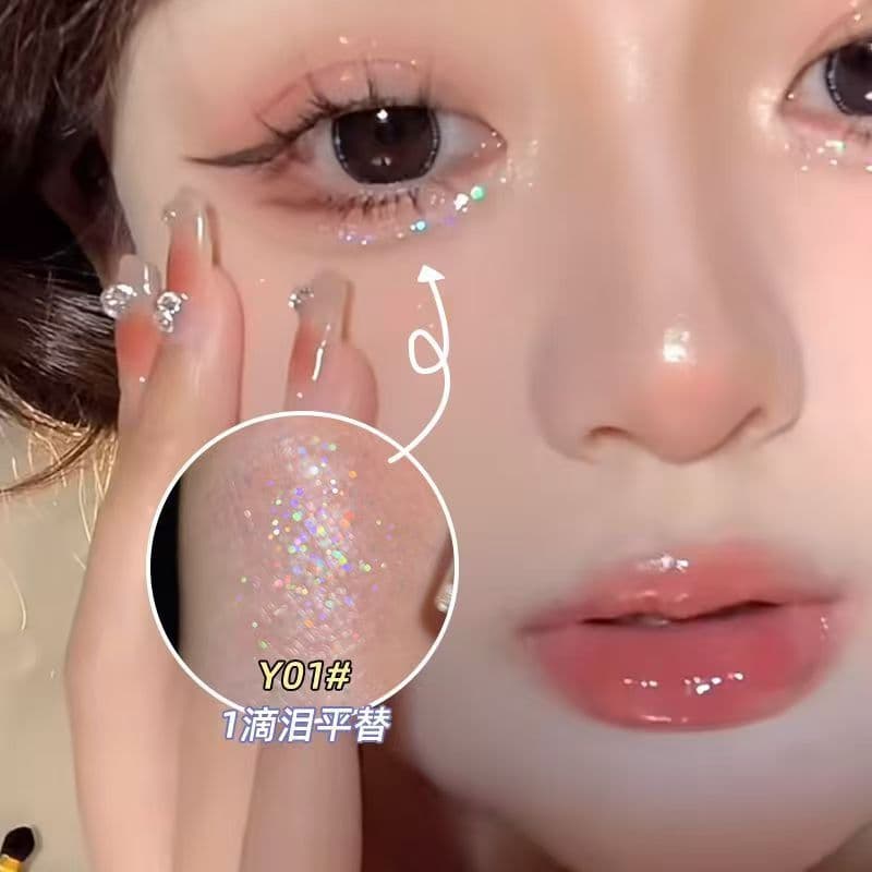 Niu Lang Strobe Liquid Eyeshadow Monocromático Brilhante Super Piscando Uma Gota Lágrimas Perolado Fino Piscando Diamant