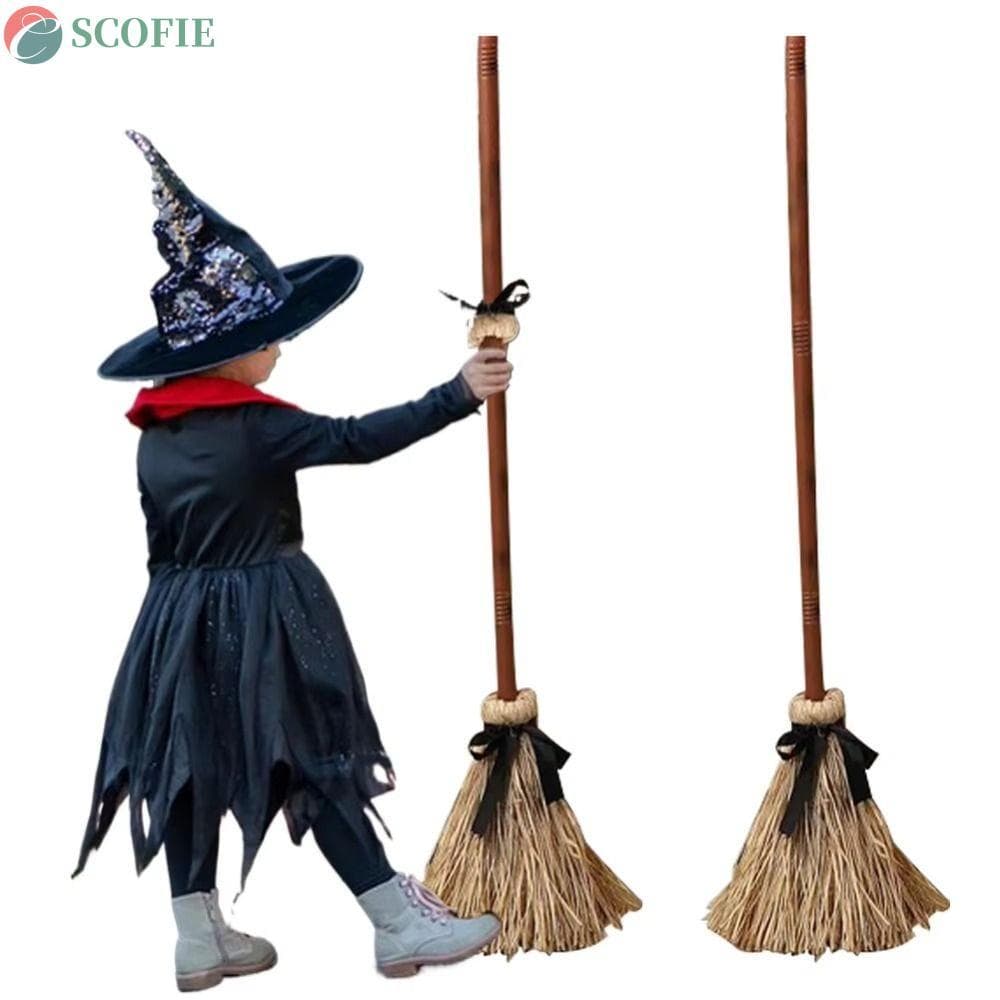 Vassoura De Bruxa SCOFIE , Flutuante Ativada Por Som Giratório Elétrico , Sons Assustadores , Decorações De Halloween