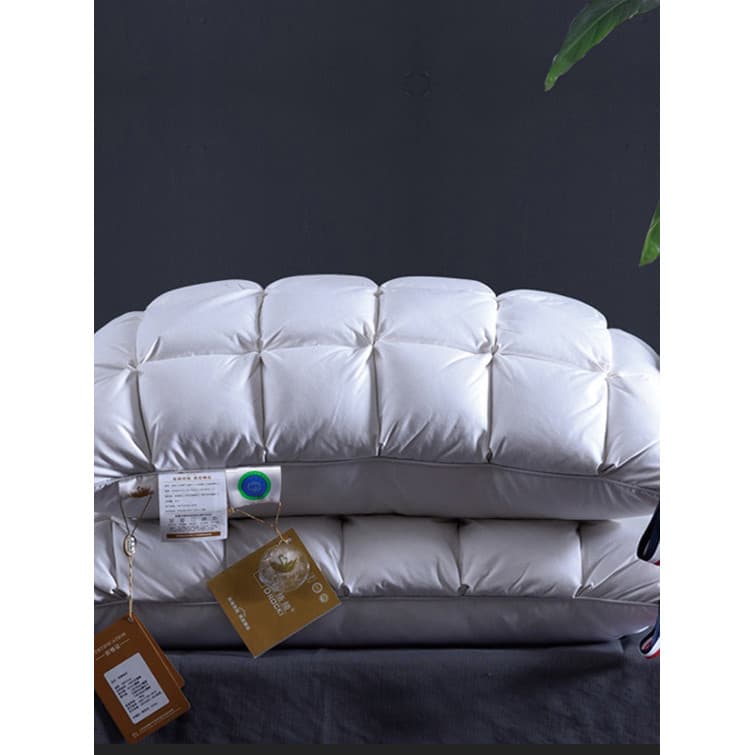 Para baixo travesseiro doméstico branco para baixo travesseiro par confortável baixo travesseiro cinco estrelas Hotel al