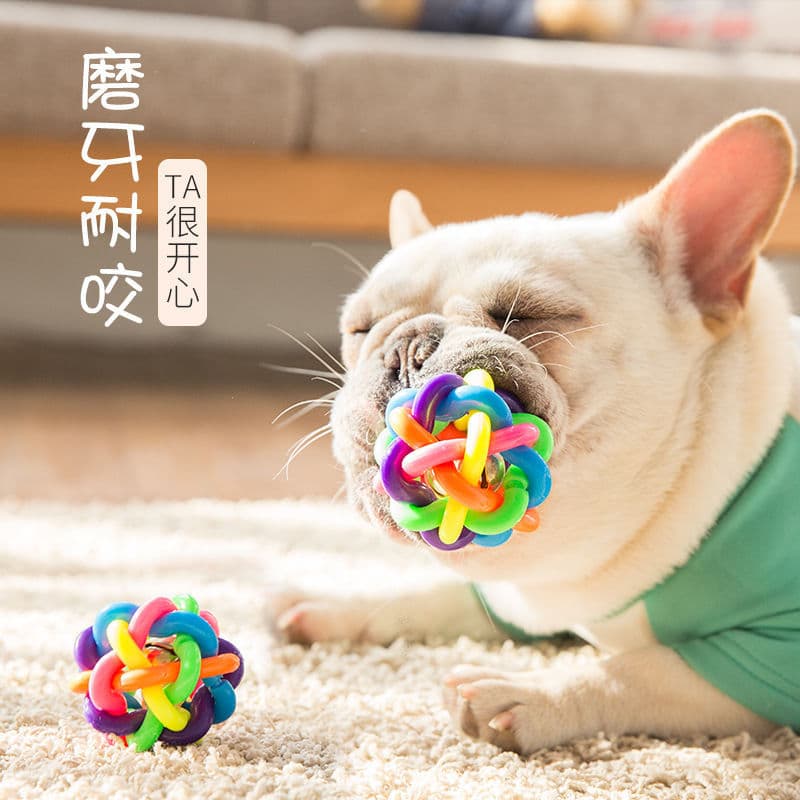 Brinquedo para cachorro, bola de brinquedo com som resistente à mordida, pelúcia, luta francesa, filhote de cachorro, Mo