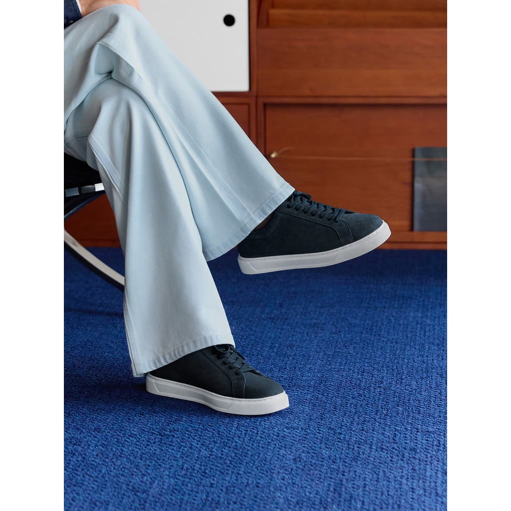 ThomWills Novo estilo tênis casuais masculinos fosco lichia padrão tênis de bezerro confortável Commuter verão