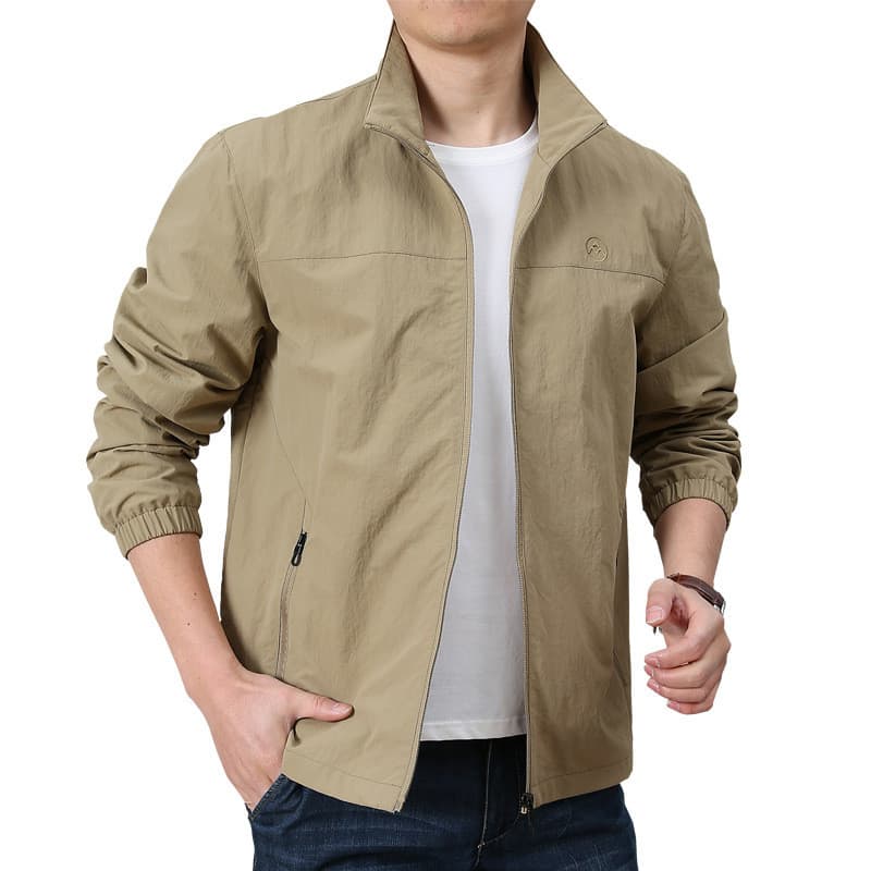 Primavera outono novo estilo jaqueta fina masculina jaqueta sem capuz casual topo masculino jaqueta casual exterior Wear