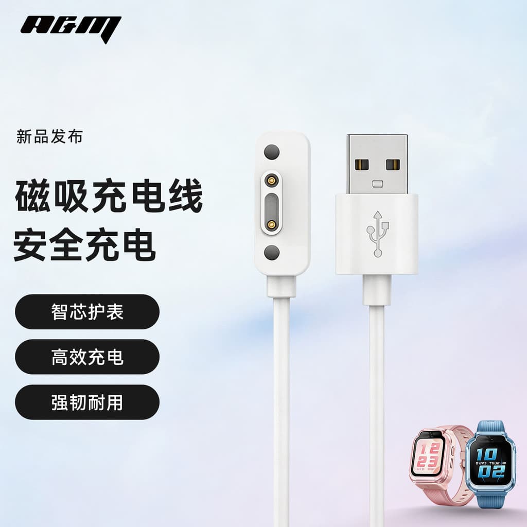 A&M Adequado para Xiaomi Mi Rabbit 7X Smart Children Phone Watch Cabo de carregamento 7 Carregador magnético dedicado Mi