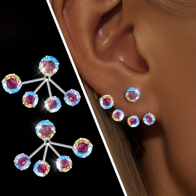 Design moderno e único, brincos femininos em formato de suporte de flores colorido, elegantes, delicados, compactos e br