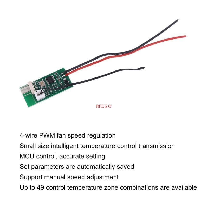 muse 4 Fios 12V Computador Para Caso Controlador De Velocidade Do Ventilador PC Chassi Módulo De Controle De Temperatura