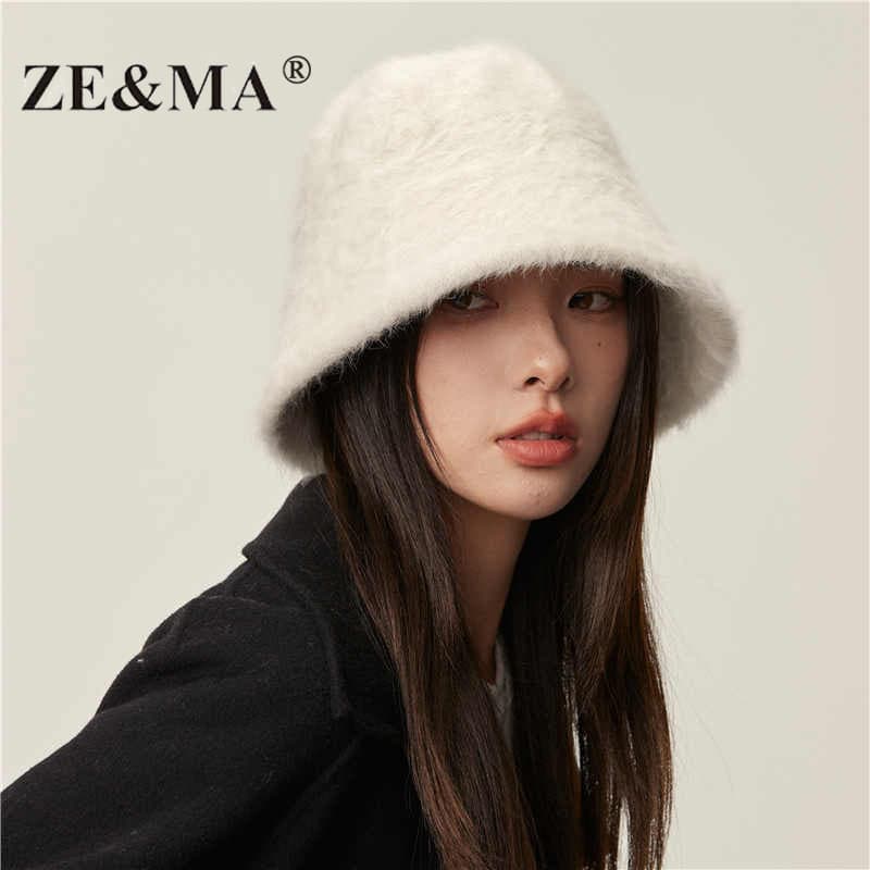 Chapéu de pelúcia peludo feminino 2026 novo estilo outono inverno balde chapéu inverno feminino chapéu frio inverno lã c