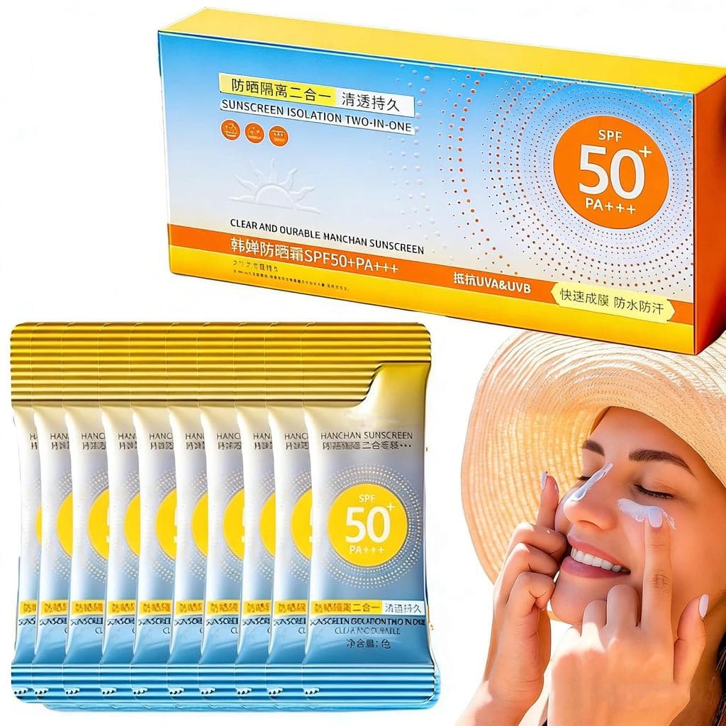 50x protetor solar em miniatura para viagem, tubo mini de proteção solar, protetor solar em tamanho de viagem, FPS 50+,