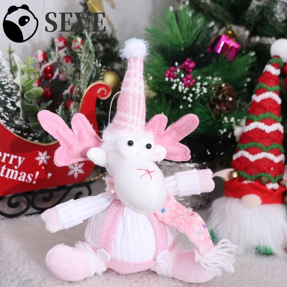 SEVE Boneca De Boneco De Neve De Pelúcia De Natal , Mesa Realista Alce De Malha , Desenho Animado