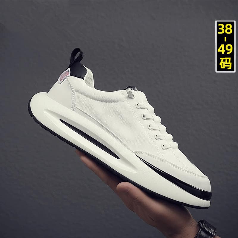 Pequenos sapatos brancos 2025 novo estilo tênis tamanho grande sapatos masculinos 45 aumentar altura 46 All-Match 47 esp