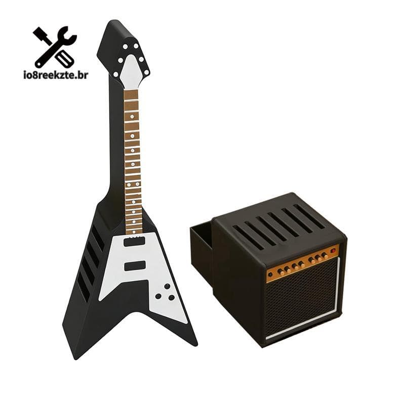 Caixa De Suporte Para Palhetas De Guitarra , De Exibição De Palheta Estilo Alto-Falante Amplificador E Em Forma De V