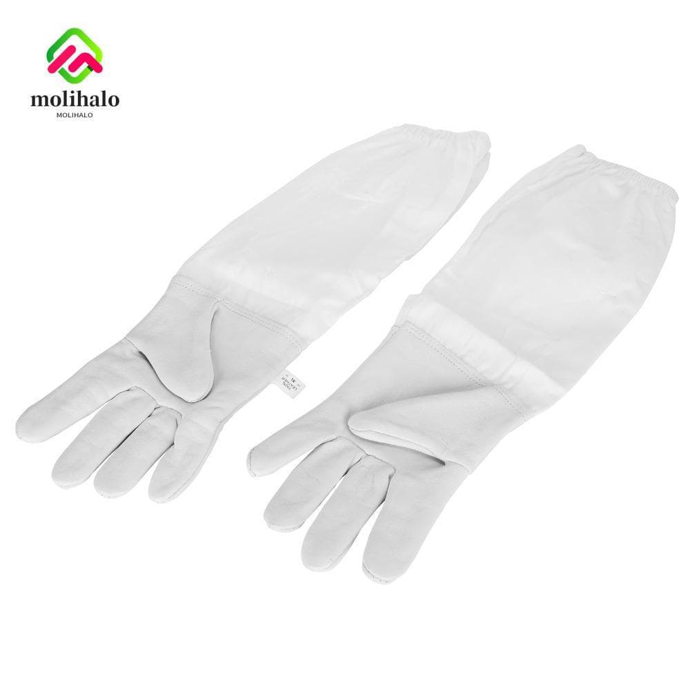 MOLIHALO 1 Par De Luvas De Apicultura , Mangas Protetoras Longas , Punhos Elásticos , Abelha , Design Ergonômico