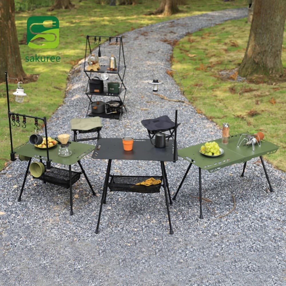 Pernas De Mesa De Acampamento Dobráveis , Bancada De Metal , Altura Ajustável Café , Equipamento , Viagem Ao Ar Livre