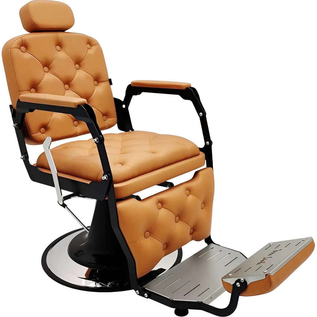 Cadeira De Barbeiro Poltrona King Capitonê Reclinável Pc