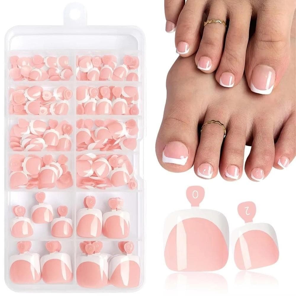 Conjunto De Unhas De Ponta GODNESSFO 120 Unidades , Prensa Francesa Chique Em Unha Curta , Falsas Quadradas Brilhantes