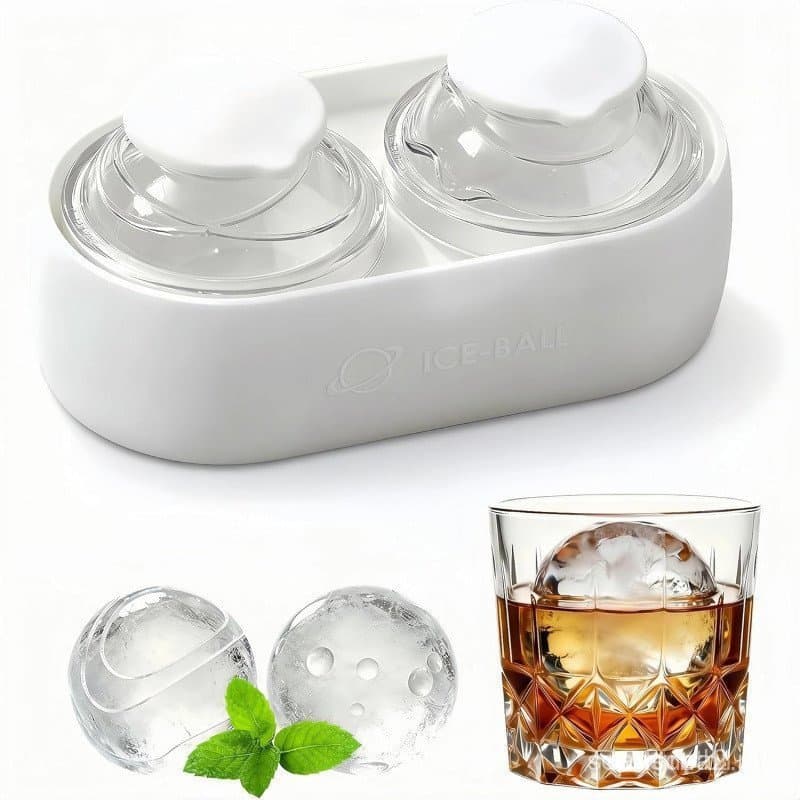 com molde para gelo de hóquei Cover2inch, fabricante de cubos de gelo esféricos de fácil remoção, adequado para uísque