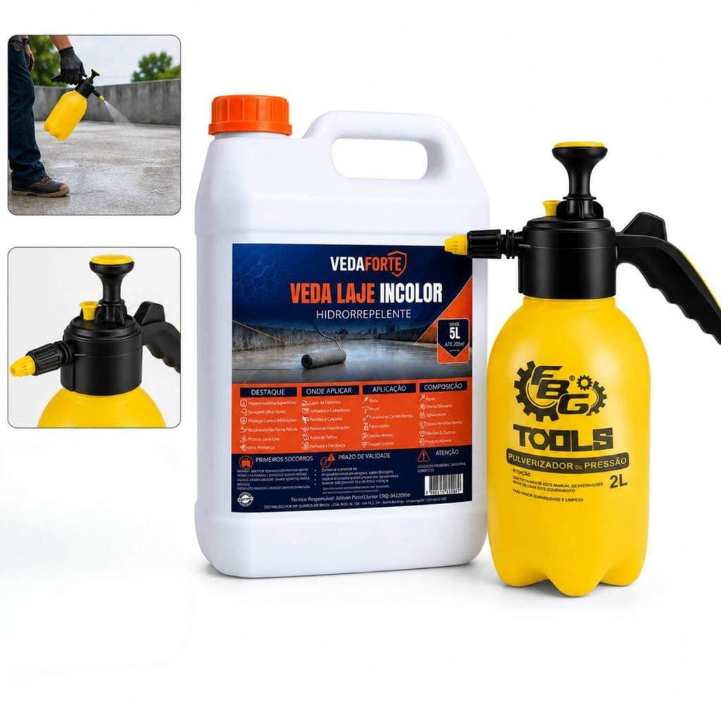 Vedalaje Líquido Incolor 5L Com Pulverizador De Pressão 2L