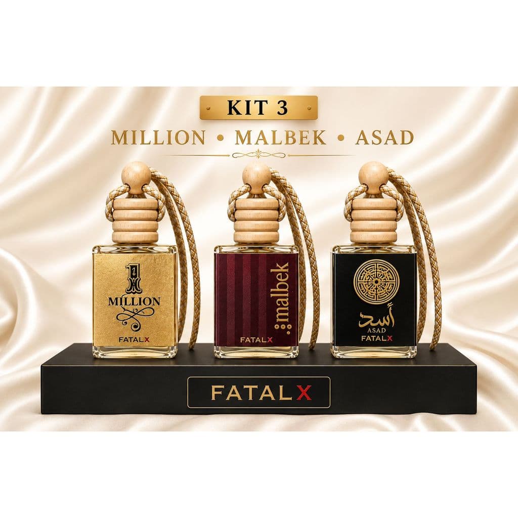 Kit 3 Cheirinho Carro de Luxo Qaulidade Carro Grife Aromatizante Automotivo Essência Concentrada