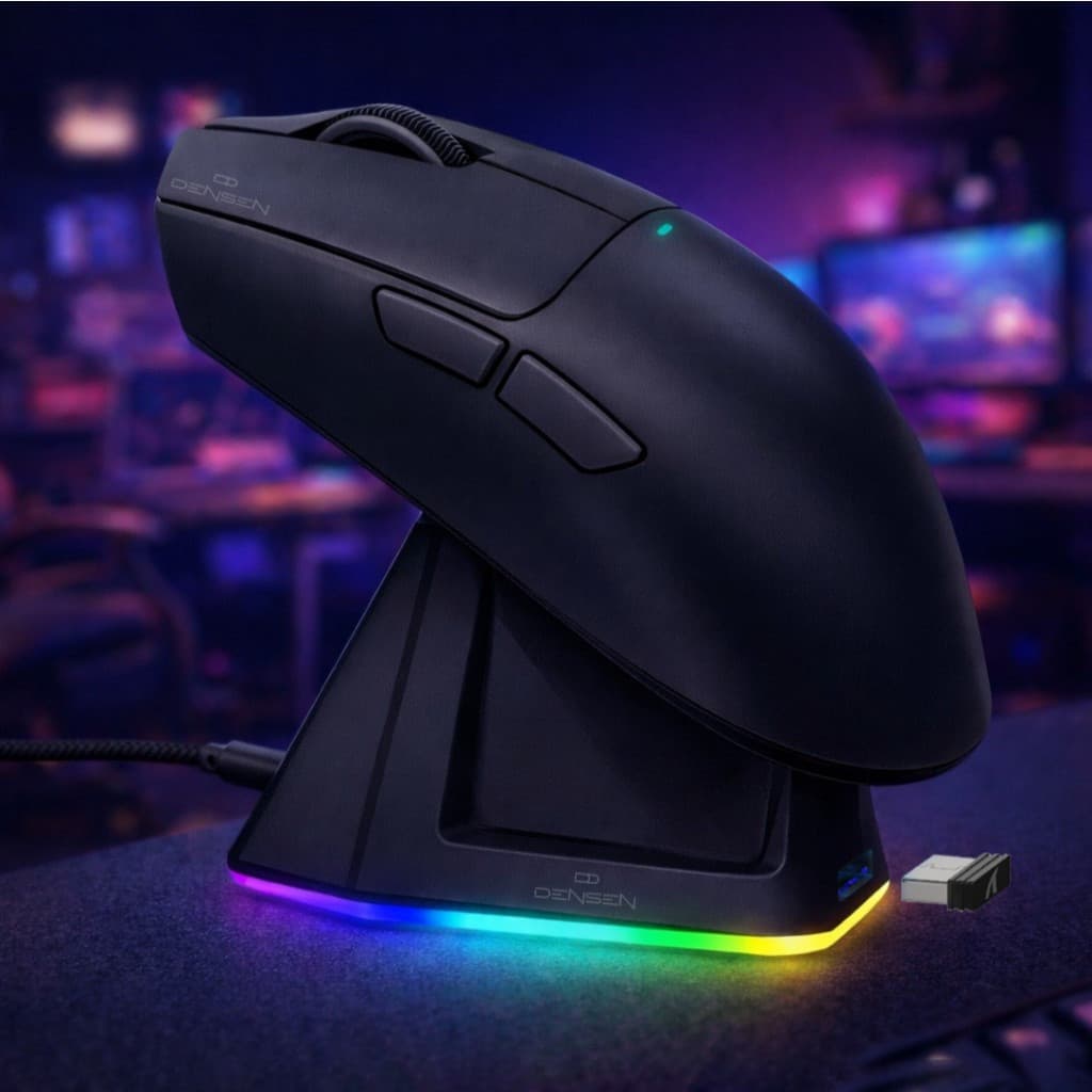 X11 Mouse Gamer Sem Fio Original Com Adesivo Bluetooth Usb Preto e Branco 3 em 1