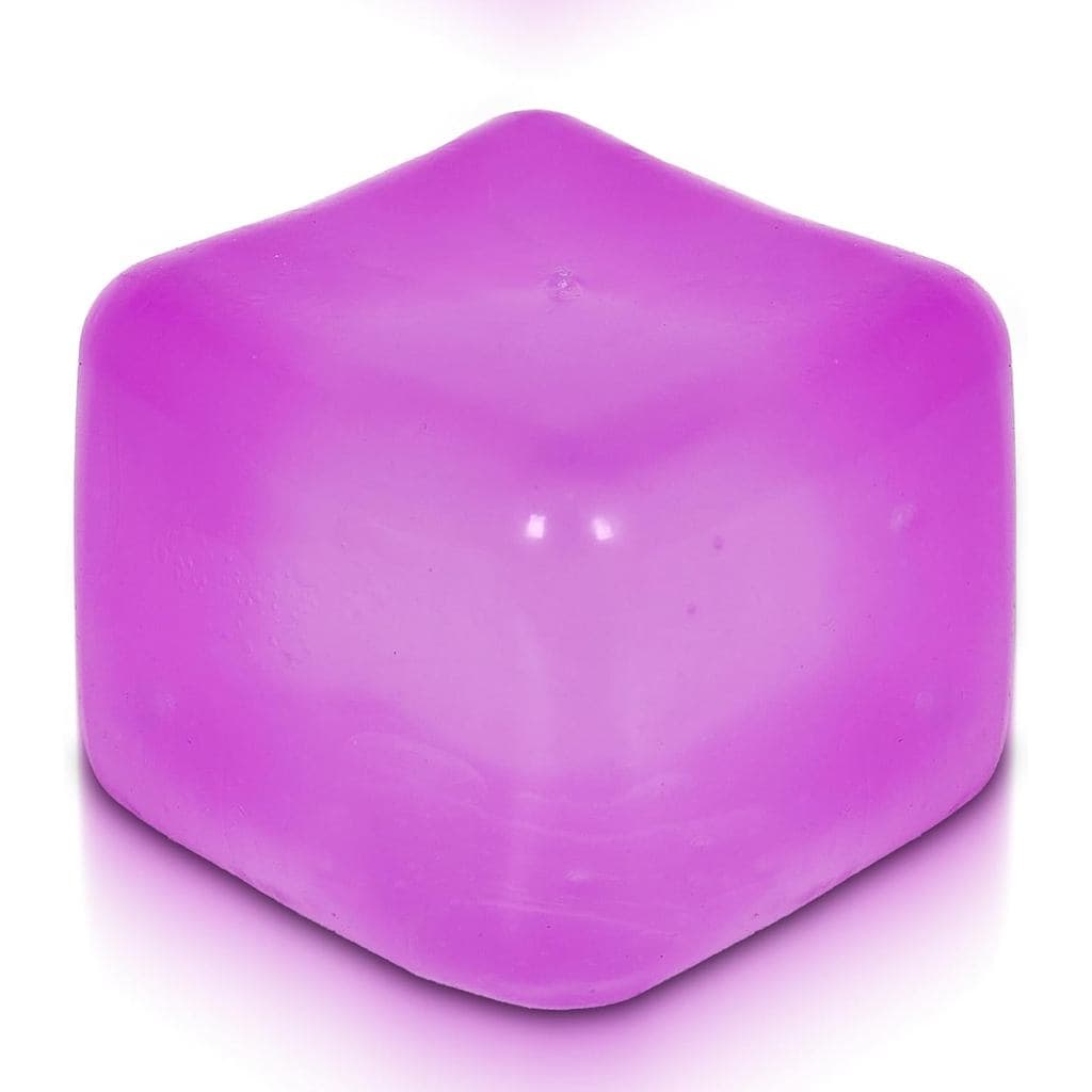 Cubo Squishy Roxo Ice de 2,76 cm, Brinquedo Antiestresse de Ascensão Lenta |   TPR macio, gelo cristalino, brinquedo de