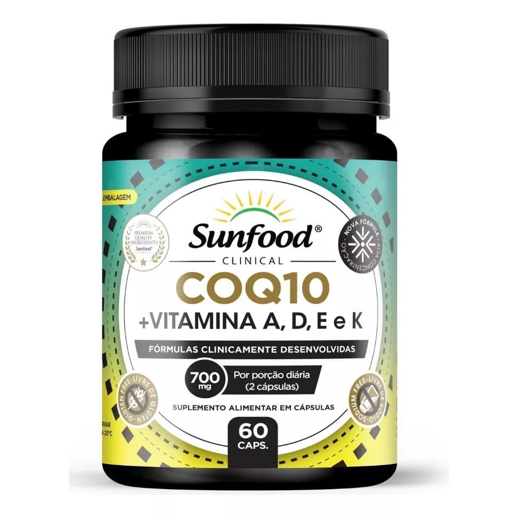 Coq 10 + Vit A, D, E e K 60 cápsulas
