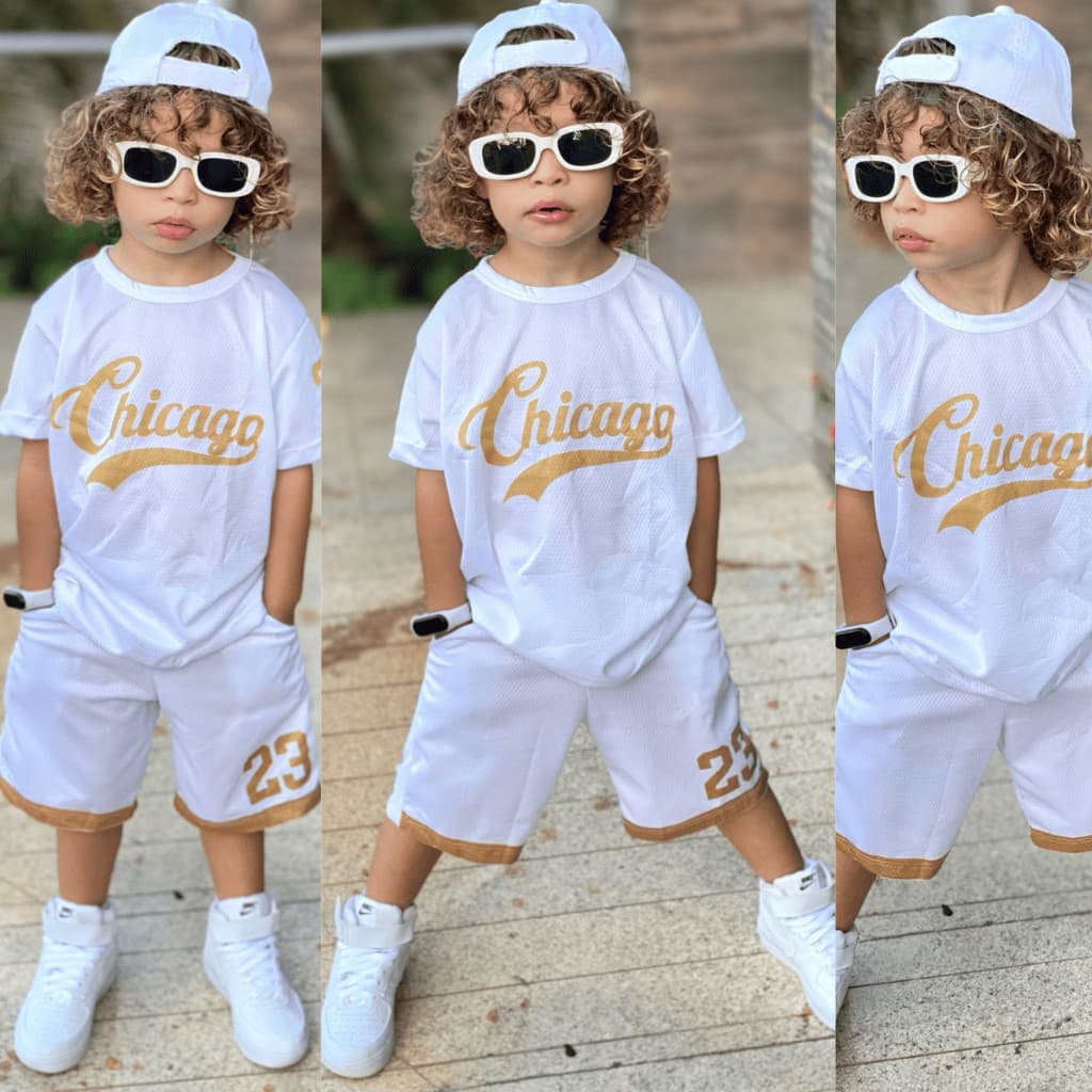 Conjunto Infantil Masculino - Bermuda+Camiseta - Conjunto para crianças meninos - Roupas de meninos