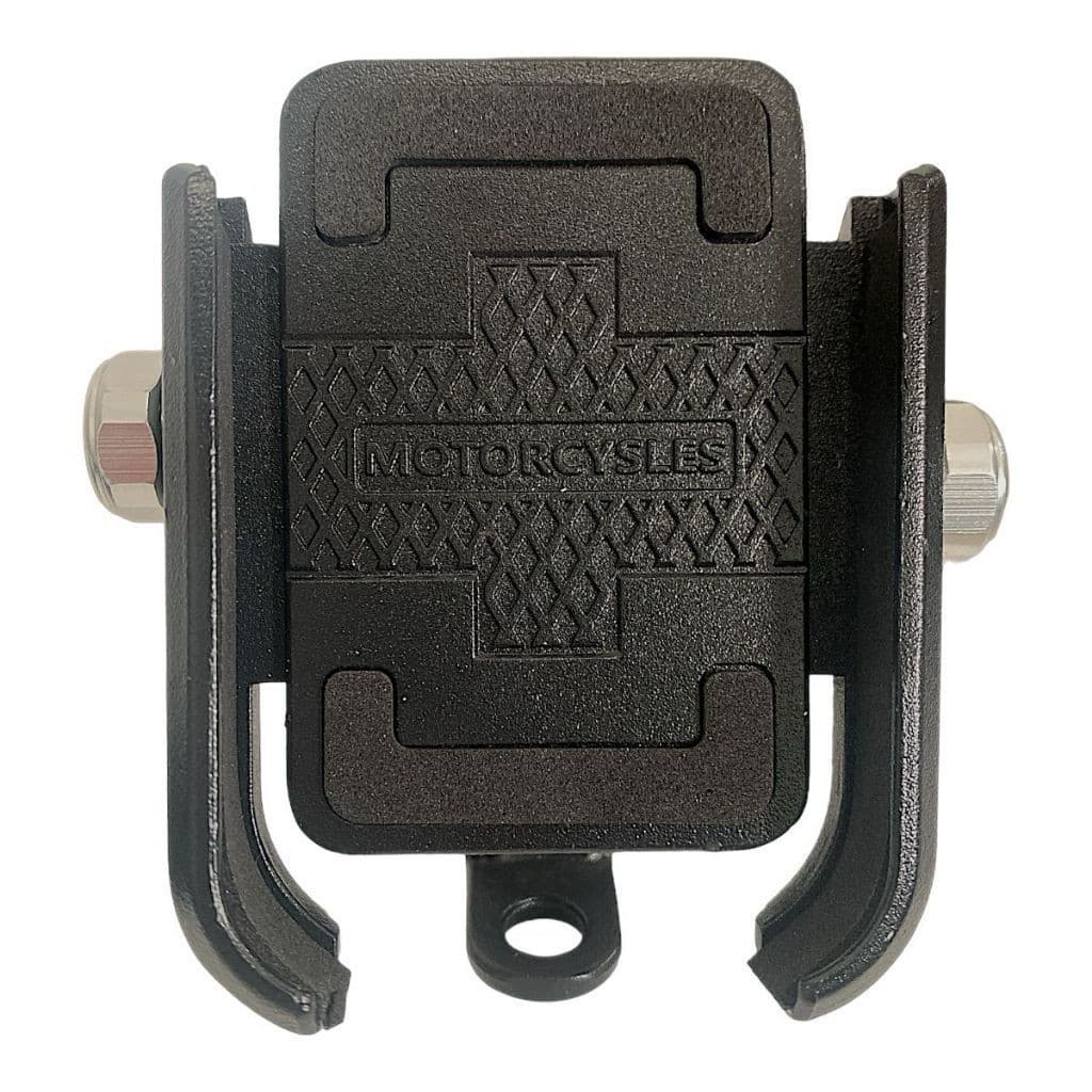 Suporte de Celular Alumínio Moto Fixação Retrovisor Preto Sem Carregador usb