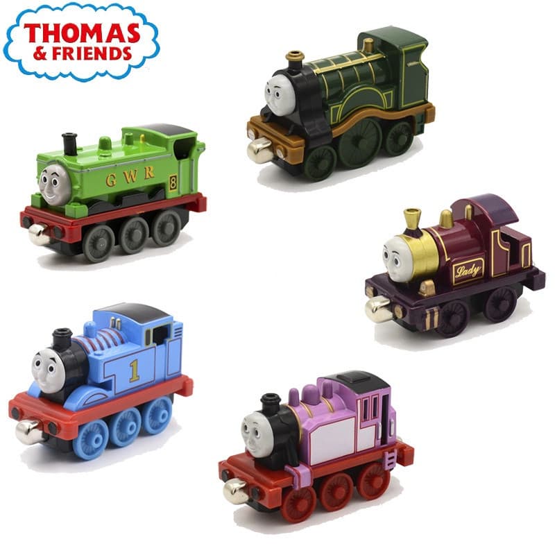 1 : 43 Thomas E Amigos Trem Magnético De Liga De Pista De Locomotiva Toby Emily Petcy Duck Train