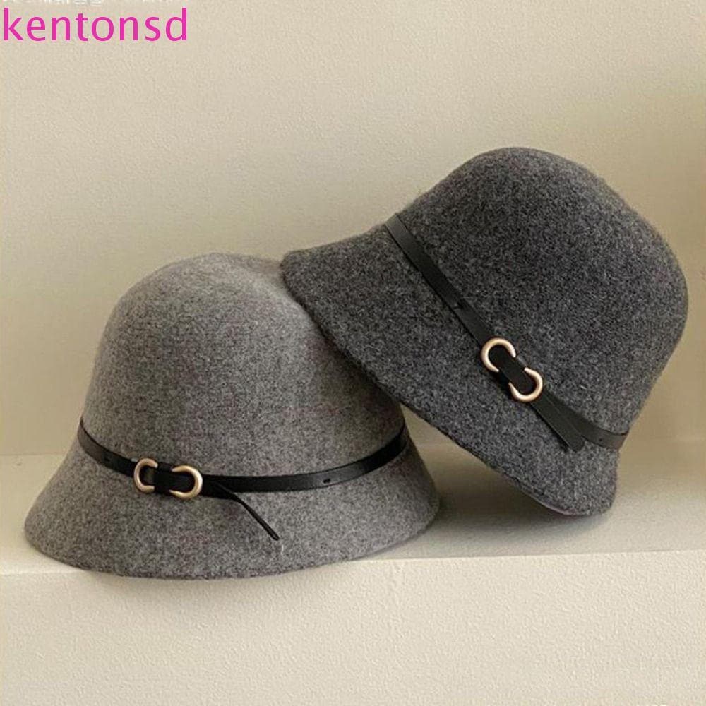 Chapéu Formal Feminino KENTONSD , De Pescador De Lã Estilo Britânico , Elegante Bacia Coreano