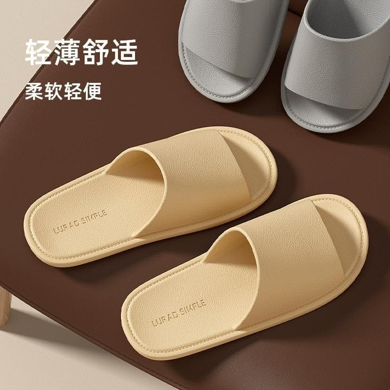Japão Muji qualidade sandálias chinelos feminino verão simples antiderrapante interior casa respirável banheiro banho ca