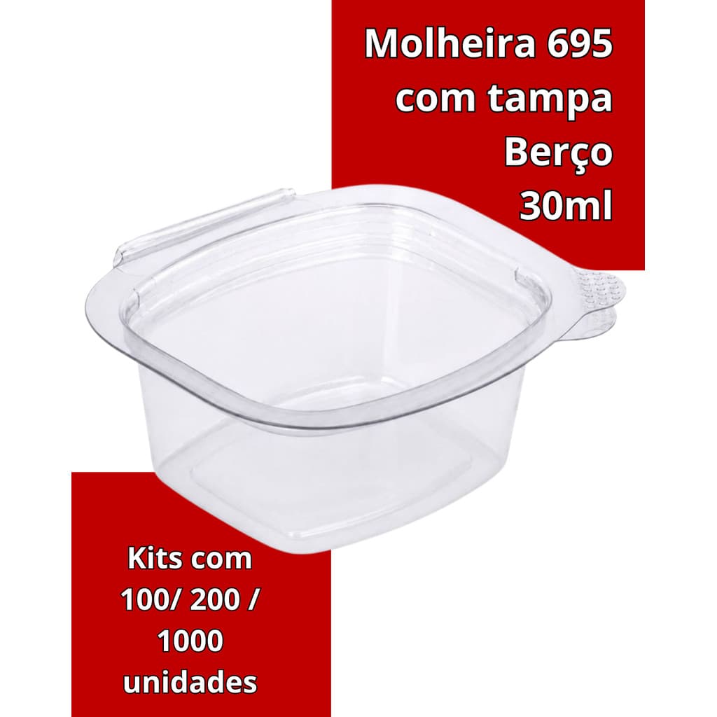 500/1000 Pote para molhos descartáveis com tampa articulada anti vazamento 30ml delivery
