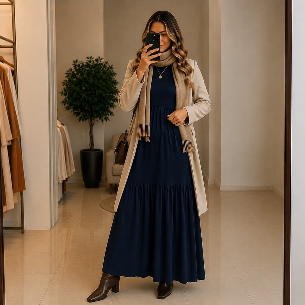 Vestido Longo Feminino Casual Elegante Tecido de Malha Leve Fresquinho Saia 3 Marias 502
