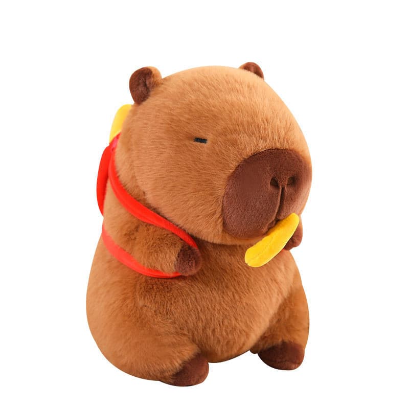 Puxar batatas fritas capivara brinquedo de pelúcia festa de aniversário capivara brinquedo de pelúcia ornamentos de móve