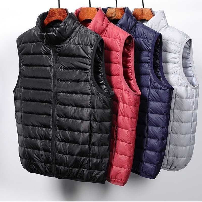 2023 outono inverno novo estilo sem mangas colete para baixo acolchoado jaqueta masculina tamanho grande leve quente gol
