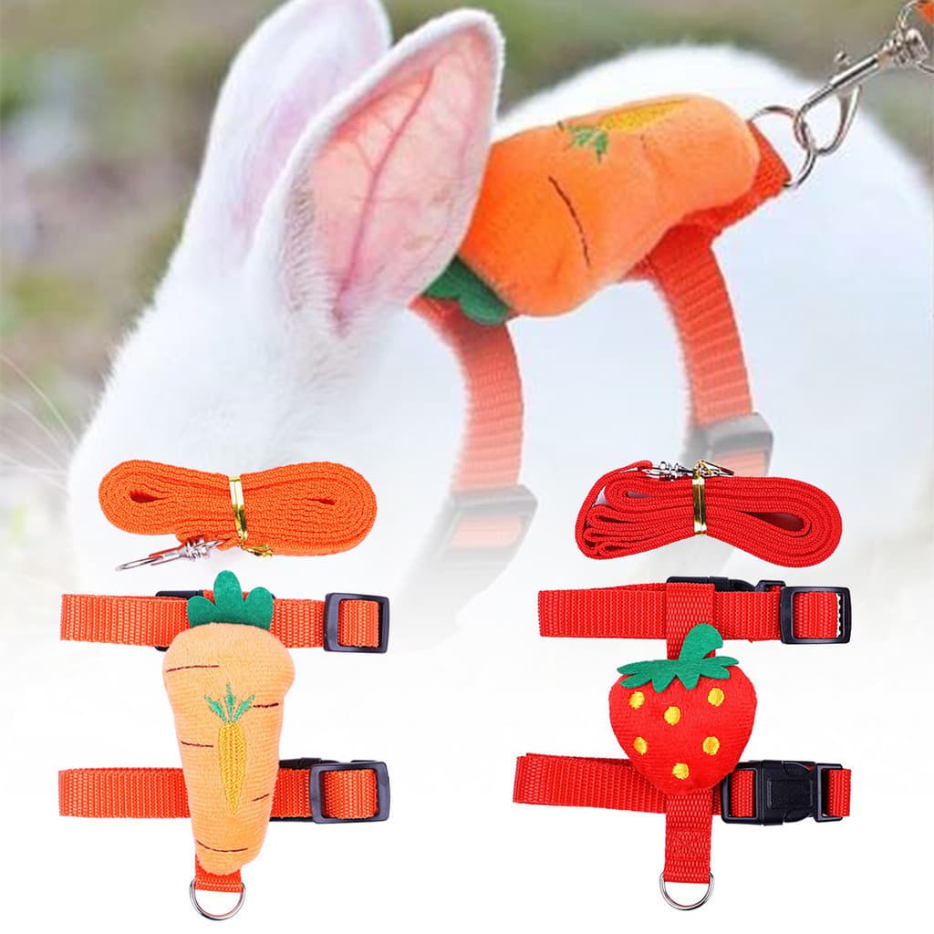 1 Conjunto PCS De Arreios E Trelas Para Gatos Coelhos Ajustável Coelhinhos De Estimação Suprimentos Caminhadas De Animai