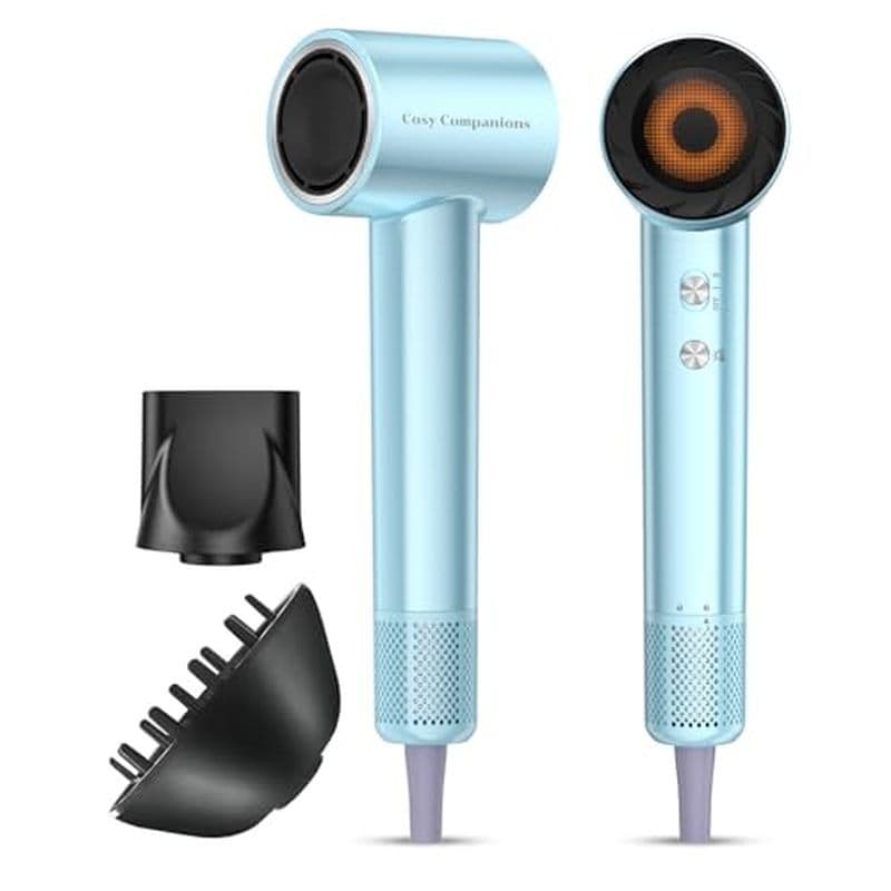 Secador de cabelo Cozy Companions - Secador de cabelo de íon negativo, com Motor sem escova de alta velocidade de 15.000