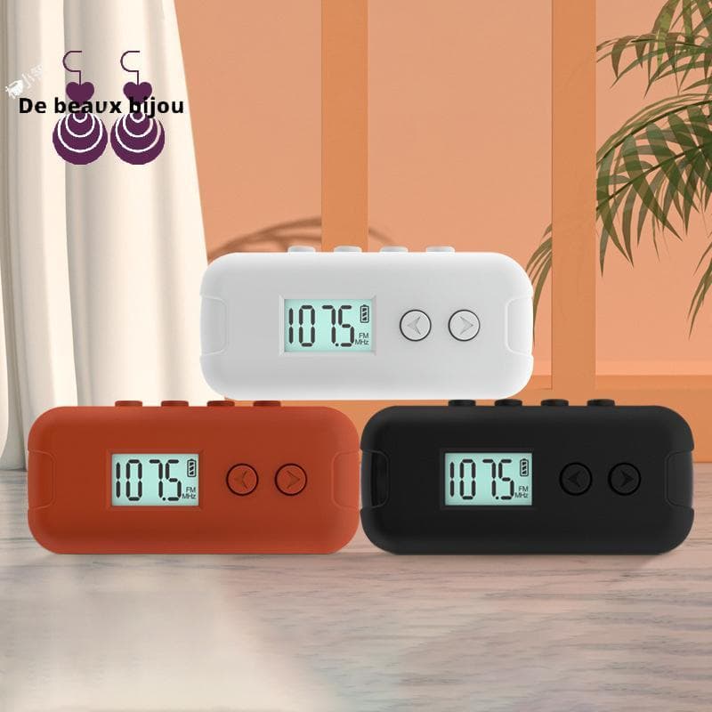 Bom Mini Poet Rádio FM Portátil 50-108MHZ Receptor De Áudio Com Display LCD Esportes Ao Ar Livre Rádios Bem