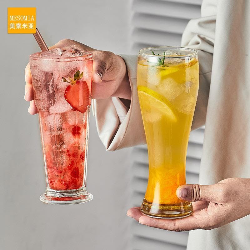 Mesomia Gibrada Copo de Cerveja Copo de Água Copo de Suco Copo de Chá de Frutas Octogonal Mojito Copo de Vinho Espumante