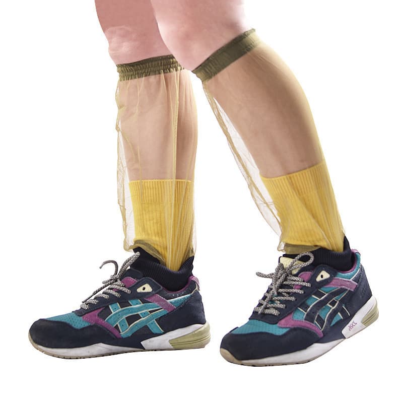 Caminhadas malha anti-Mosquito pé capa homens mulheres campo selva pesca anti-insetos mordida Leggings sapato capa meias