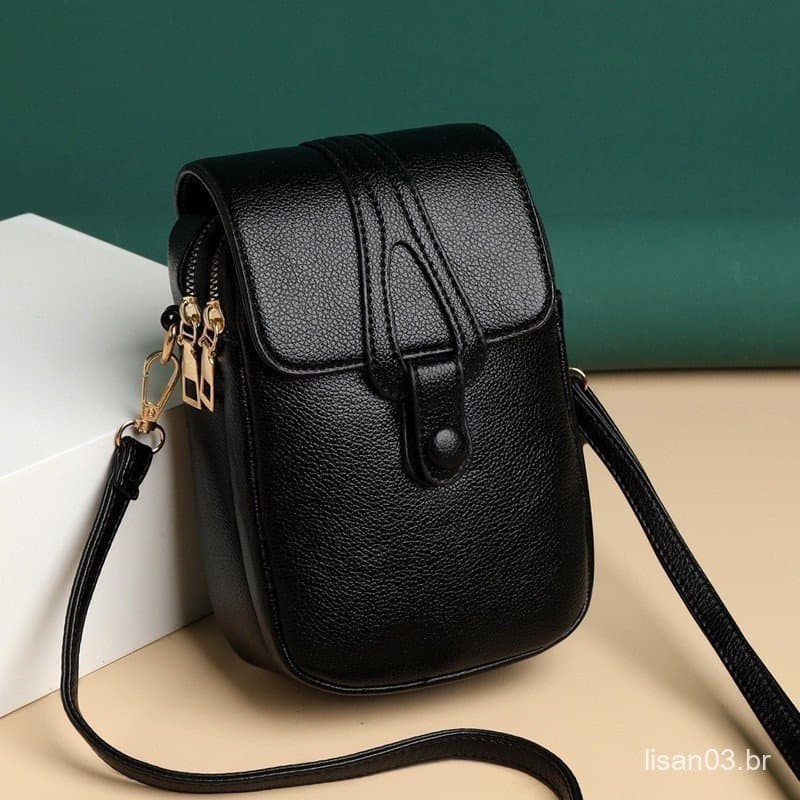 Saco de Couro Multifuncional Crazy Bag Mini Mulheres para Celular/Esporte XM501