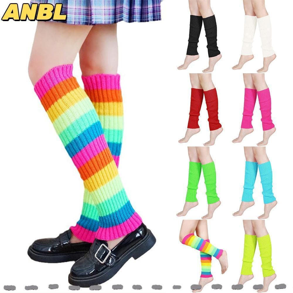 Aquecedores De Pernas Com Nervuras Neon ANBL , Aquecedor Para Esportes De Festa Yoga Y2K Lolita , Fantasia De Halloween