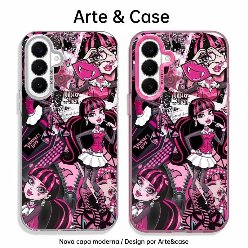 Capinha de silicone fosca impacto-Monster High Draculaura For Samsung Galaxy A07 A23 A24 A25 A30 33 34 50 55 56 Core